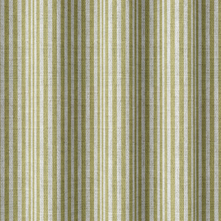 &#8216;Treehouse&#8217; Striped Print Curtains (Chartreuse Green/ White)