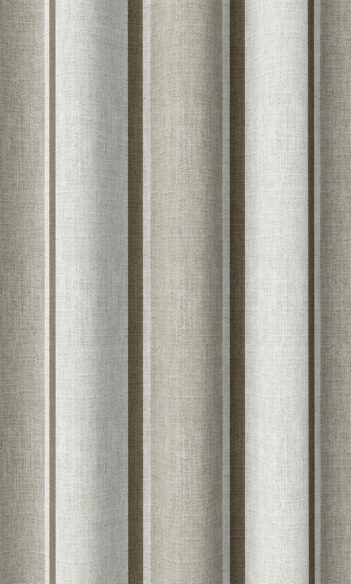 White And Beige Custom Drapes & Roman Shades