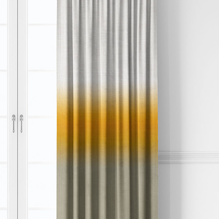 &#8216;Celandine&#8217; 3-Tone Ombre Window Curtains (Yellow/ Beige)