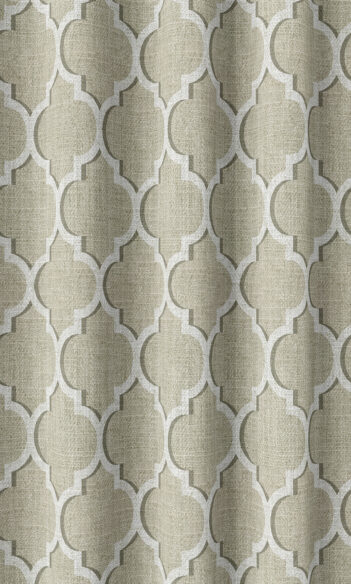 Beige Printed Custom Valance