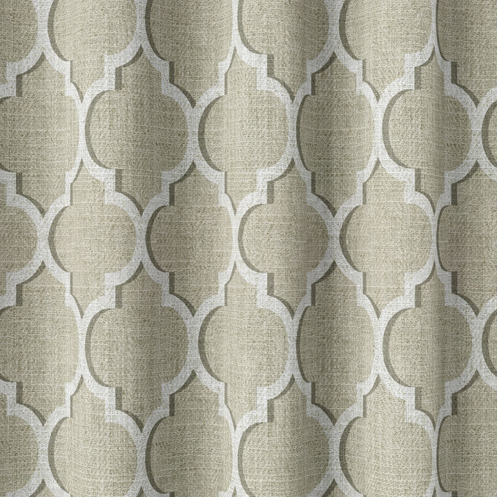 &#8216;Villa Monnin&#8217; Fabric Swatch (Beige/ White)