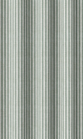 Green Striped Custom Extra Long Drapes