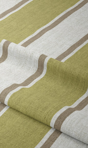 Green Striped Custom Drapes And Curtains For Living Room