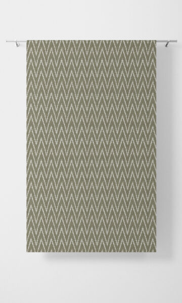 Green Zig Zag Custom Roman Shades