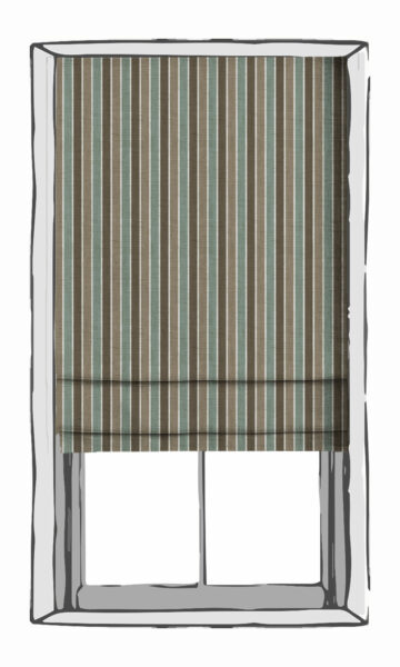 Cotton Affordable Striped Custom Roman Shades