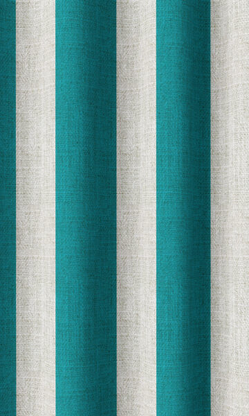 Green And White Stripes Custom Drapes