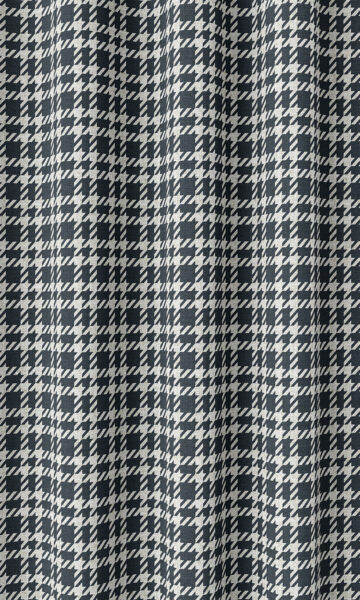 Modern Black Check Pattern Custom Curtains