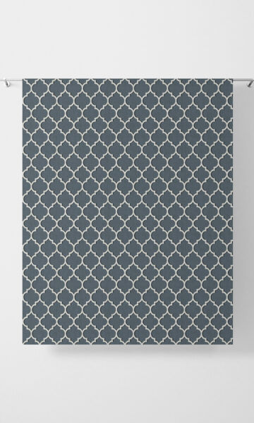 Blue & White Printed Custom Curtains For Bedroom