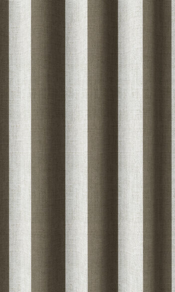White And Brown Striped Custom Drapes For Bedroom