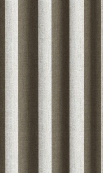 White And Brown Striped Custom Drapes For Bedroom