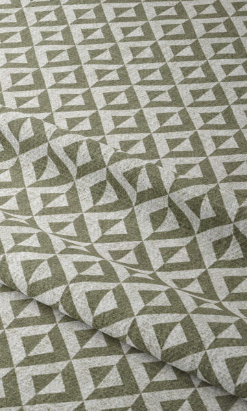 Green Printed Fake Roman Shades