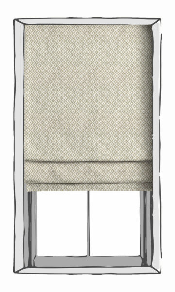 Beige Checked Custom Roman shade