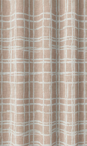 Pink Checked Cotton Fake Roman Shades For Playroom