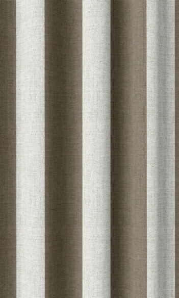 Brown And White Striped Custom Extra Long Drapes
