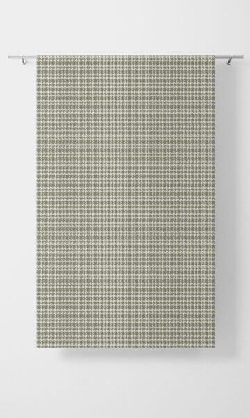 Green Checked Custom Drapes For Bedroom