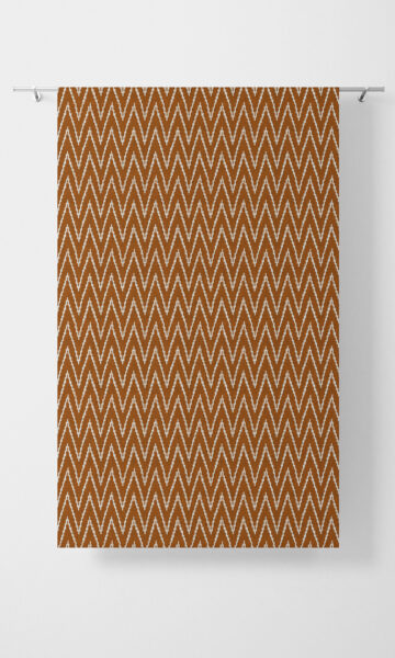Orange Zig Zag Custom Roman Shades