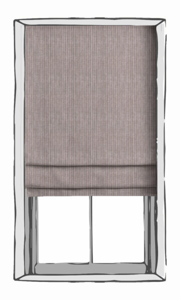 Striped Roman Blinds For Window Treatment
