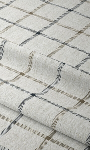 White Checked Extra Wide Custom Curtains