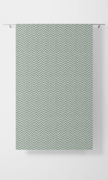 Blue Zig Zag Printed Custom Roman Blinds For Bedroom