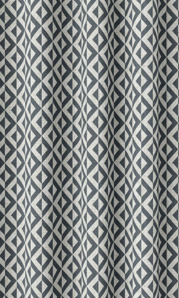 Blue Printed Custom Curtains For Living Room