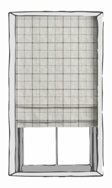 'Marianna Aria' Modern Striped Print Window Blinds (White/ Beige) - Image 4