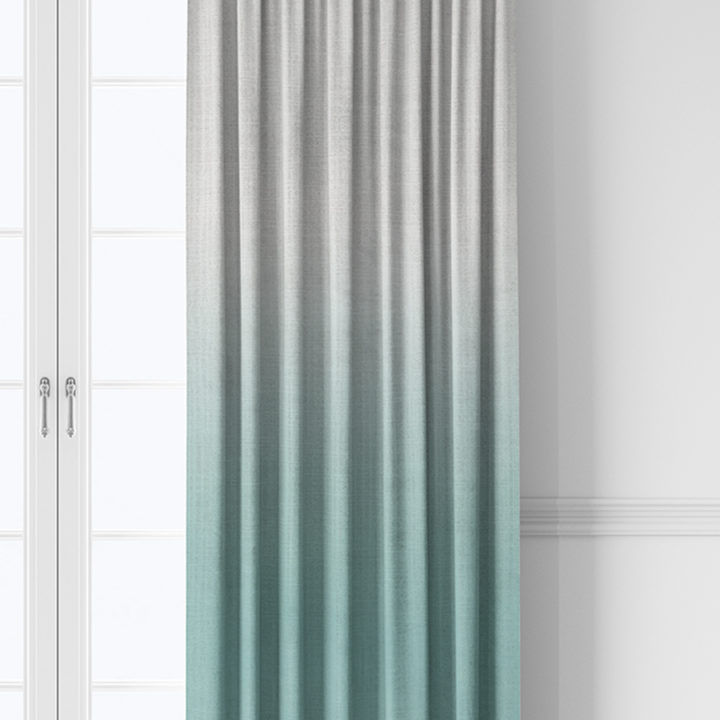 &#8216;Royal Wedding&#8217; 2-Tone Ombre Window Curtains (Blue)