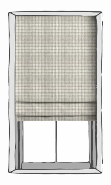 Checked Custom Roman Blinds