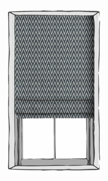 Blue Zig Zag Roman Blind