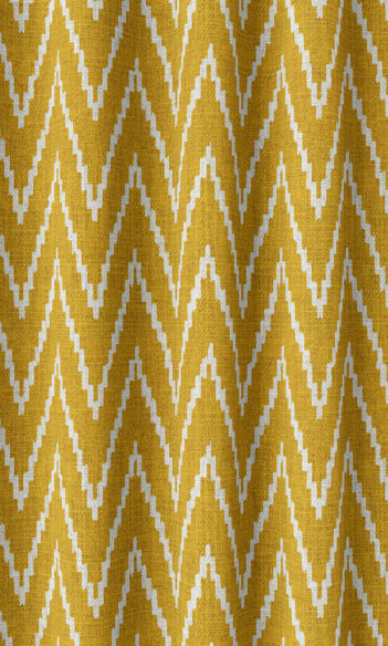 Yellow Zig Zag Printed Custom Valance