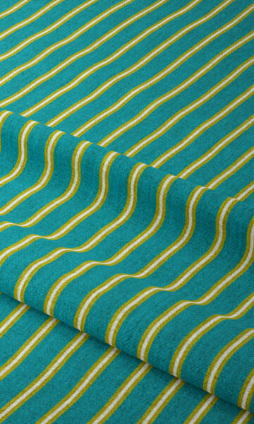 Green And Yellow Stripes Custom Window Treatment