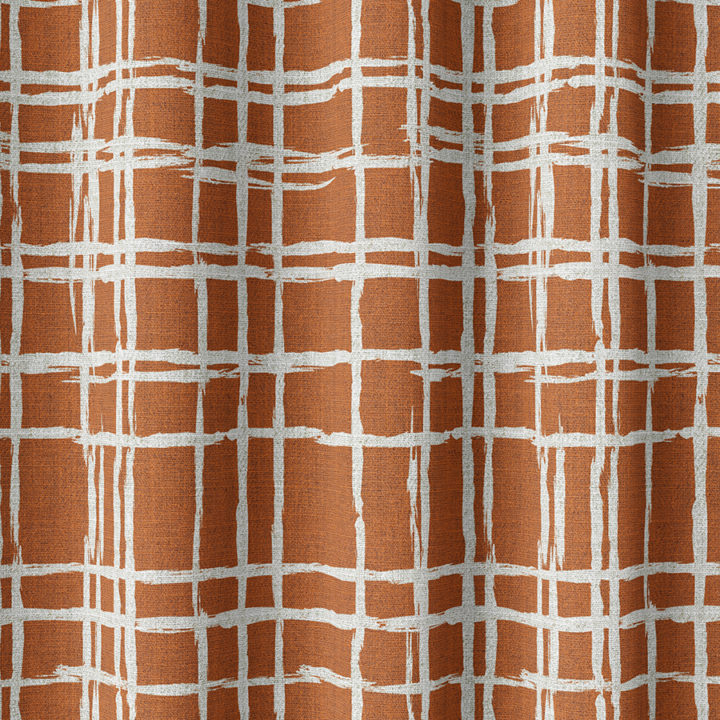 &#8216;La Mariee&#8217; Fabric Swatch (Orange/ White)
