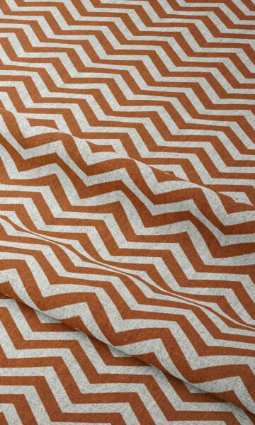 Orange Zig Zag Custom Roman Blinds For Bedroom
