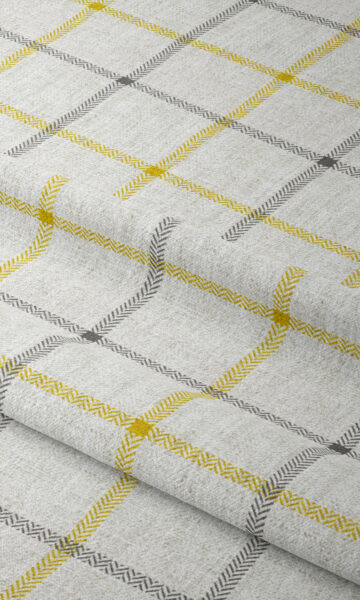 Modern Checked Pattern Custom Drapery