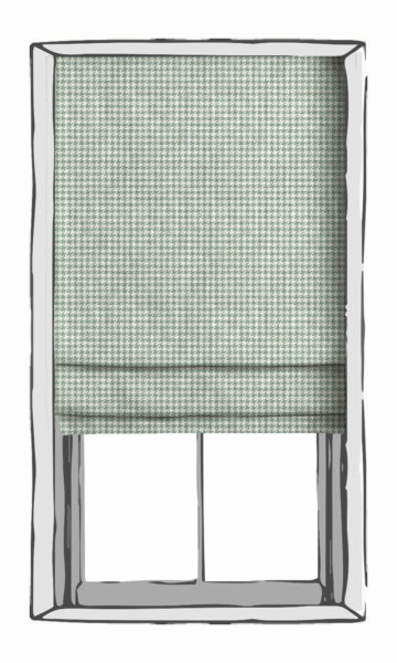Blue Checked Custom Roman Blind