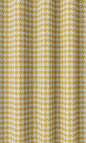 Yellow Printed Extra Long Custom Curtains