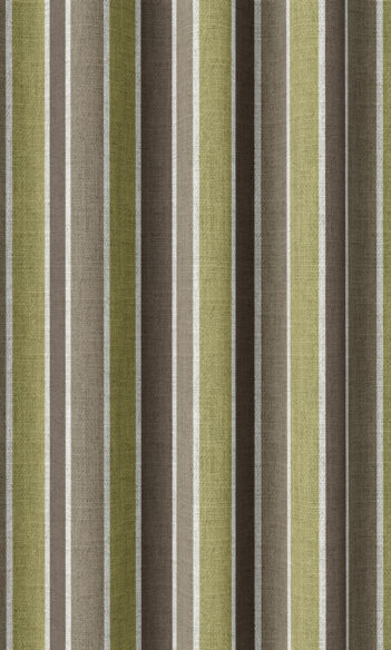 Striped Custom Drapes And Roman Blinds