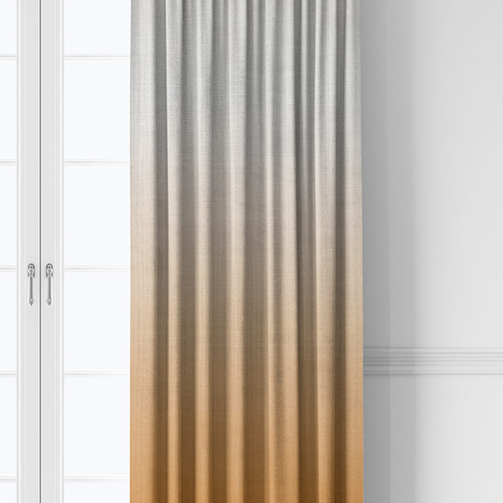 &#8216;Prairie Grass&#8217; 2-Tone Ombre Curtains (Orange)