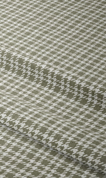 Green Checked Custom Roman Shades