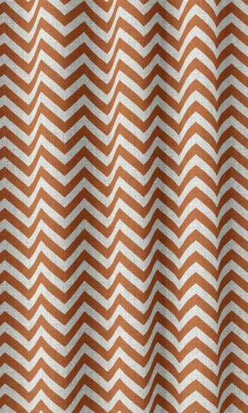 Orange Zig Zag Custom Valance