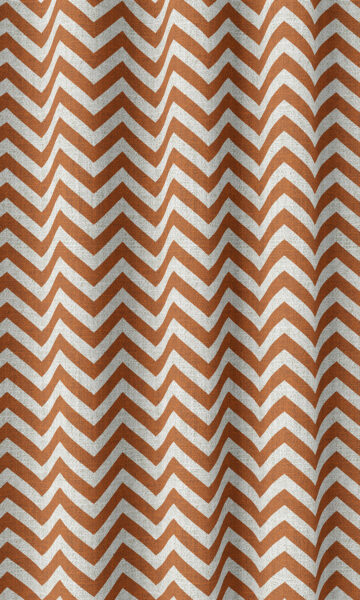 Orange Zig Zag Custom Valance
