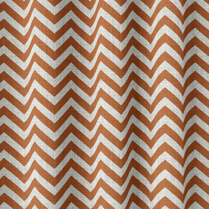 &#8216;Lake Geneva&#8217; Fabric Swatch (Burnt Orange/ White)