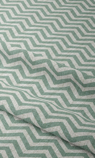 Blue Zig Zag Printed Custom Roman Blinds For Kitchen