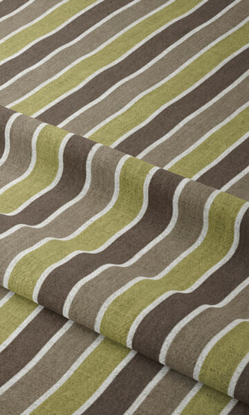 Striped Custom Drapery And Roman Blinds For Bedroom