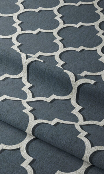 Blue & White Floral Printed Custom Drapes For Bedroom