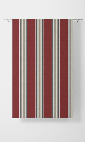 Red Striped Custom Window Shades