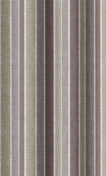 Striped Custom Drapery And Roman Blinds For Bedroom