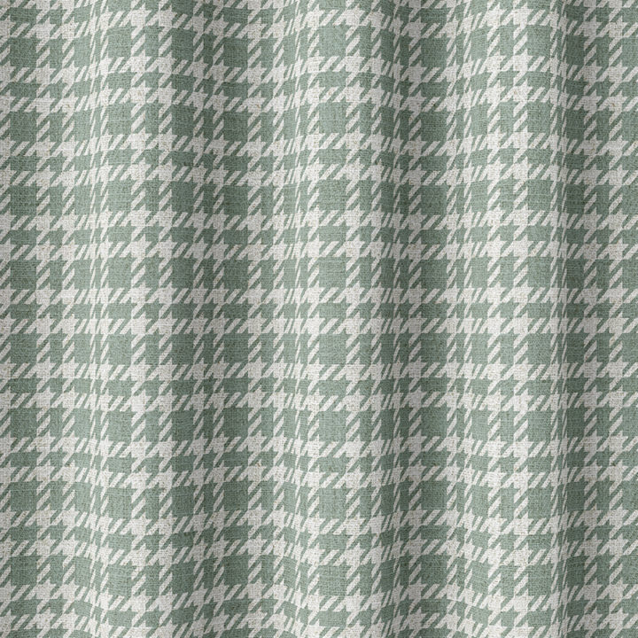 &#8216;Shaded Moss&#8217; Modern Check Patterned Drapes (Duck Egg Blue)