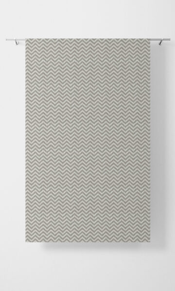 Grey Zig Zag Narrow Custom Curtains For Bedroom