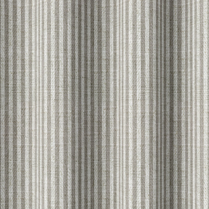 &#8216;Dreamy Night&#8217; Modern Striped Custom Drapes (Warm Grey)