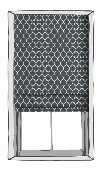 Blue Zig Zag Roman Blind